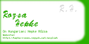 rozsa hepke business card